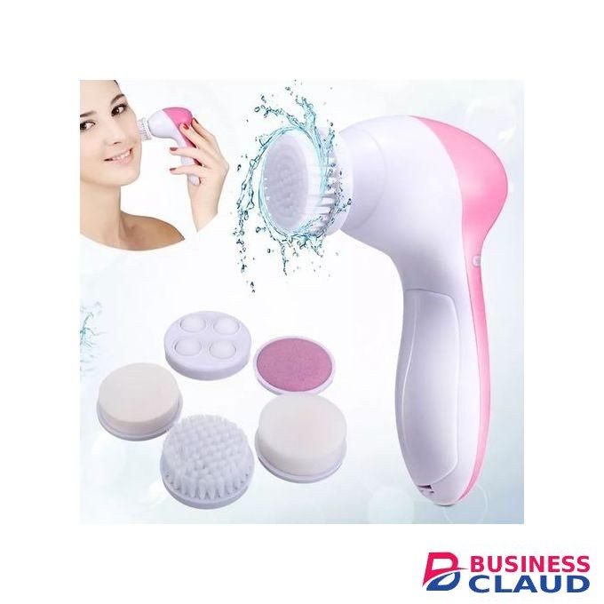 5 In 1 Multifunction Electric Face Facial Cleansing Brush and Face Massager For Scrubber Exfoliator Skin Beauty
