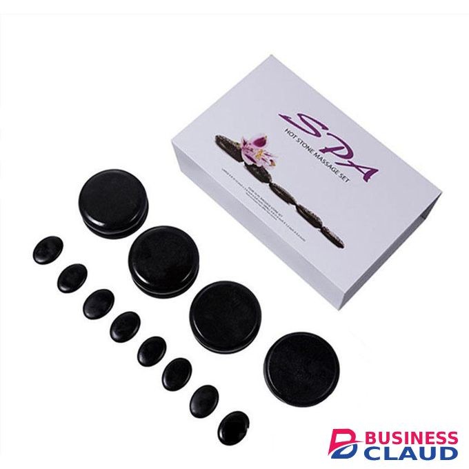 16-Pcs Natural Basalt Hot Facial Massage Stones Kit Relaxation and Improved Skin Health Body Stone Massage Rocks