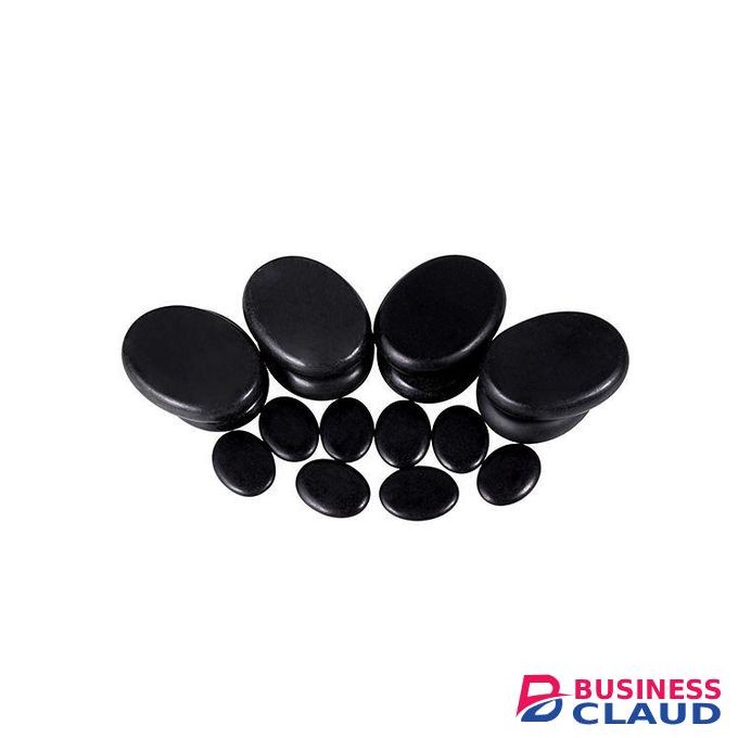 16-Pcs Natural Basalt Hot Facial Massage Stones Kit Relaxation and Improved Skin Health Body Stone Massage Rocks