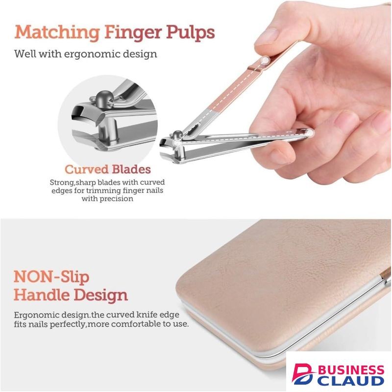 Flushrenic Stainless Steel Manicure Kit,18 Pieces Stainless Steel Manicure Kit, Manicure Set Nail Clippers Pedicure Kit,Professional Grooming Kits, Nail Care Tools with Luxurious Travel Case pink