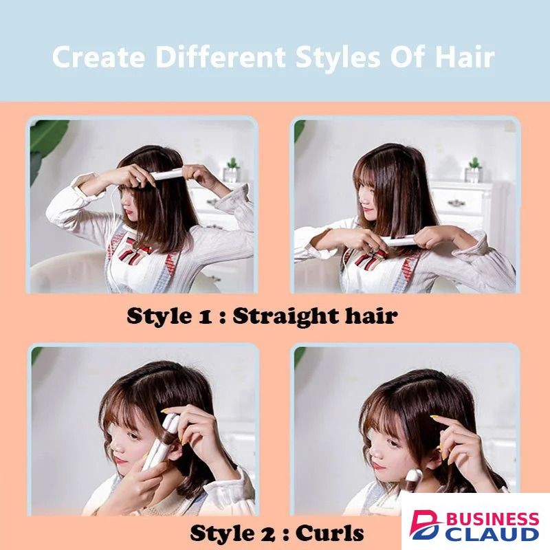 Mini Hair-Straightener Thermostatic Electric Ceramic Curling Iron
