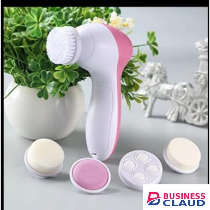 5-in-1 Electric Facial & Body Cleansing Brush – Deep Cleaning Pore Cleaner & Massager with Replaceable Heads