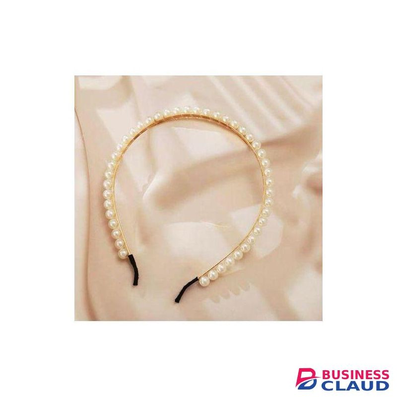 Assorted beautiful bead design Pearl Headband Hair Push Backs
