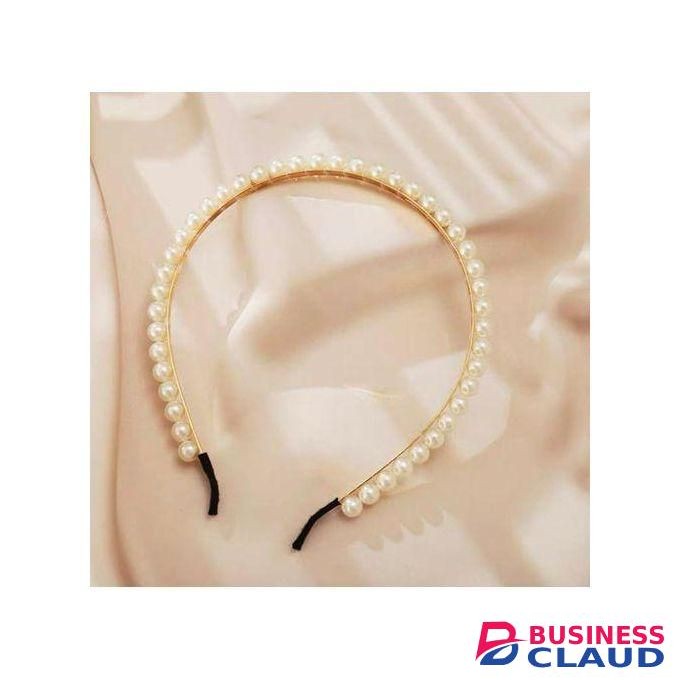 Assorted beautiful bead design Pearl Headband Hair Push Backs
