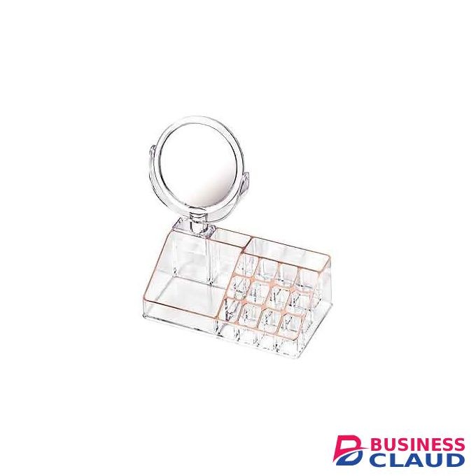 DecorRack Makeup Organizer with Mirror, For Vanity or Countertop, Cosmetics, Jewelry, and Hair Accessories