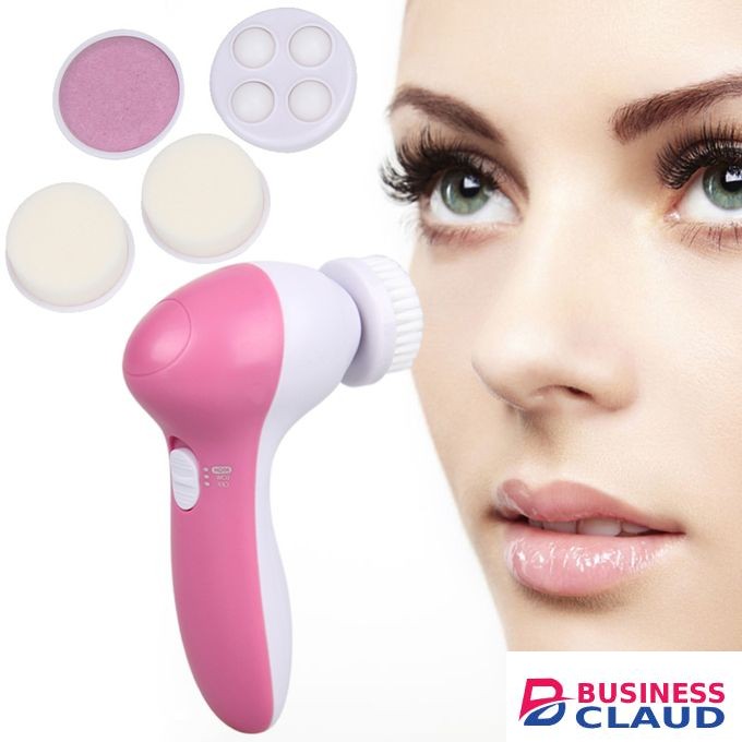 5 In 1 Facial Cleaner: Massager With Replacement Heads