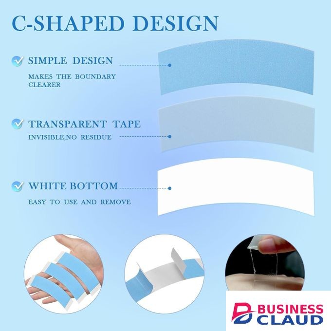 36 PCS Waterproof Lace Tape for Hairpiece Wig Tape, Adhesive Double Sided Waterproof, Strong Hold Clear Lace Supports Toupees for Hair Extension Blue 1/2
