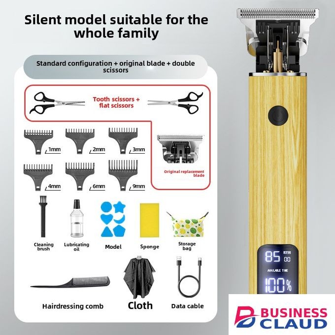 Waterproof Electric Hair Clipper Fast Charge Oil Head Scissors