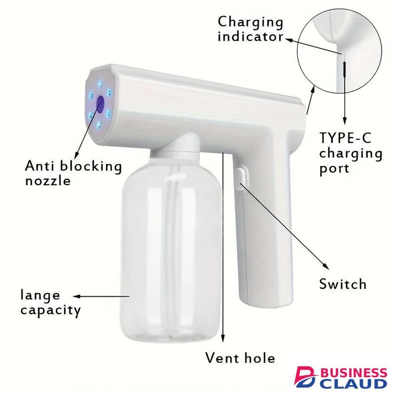 300ml Sprayer Nano Steam, USB Charging Handheld Protective Electric Ultra Low Volume Sprayer for Outdoor, Indoor, Home, Office, School or Garden