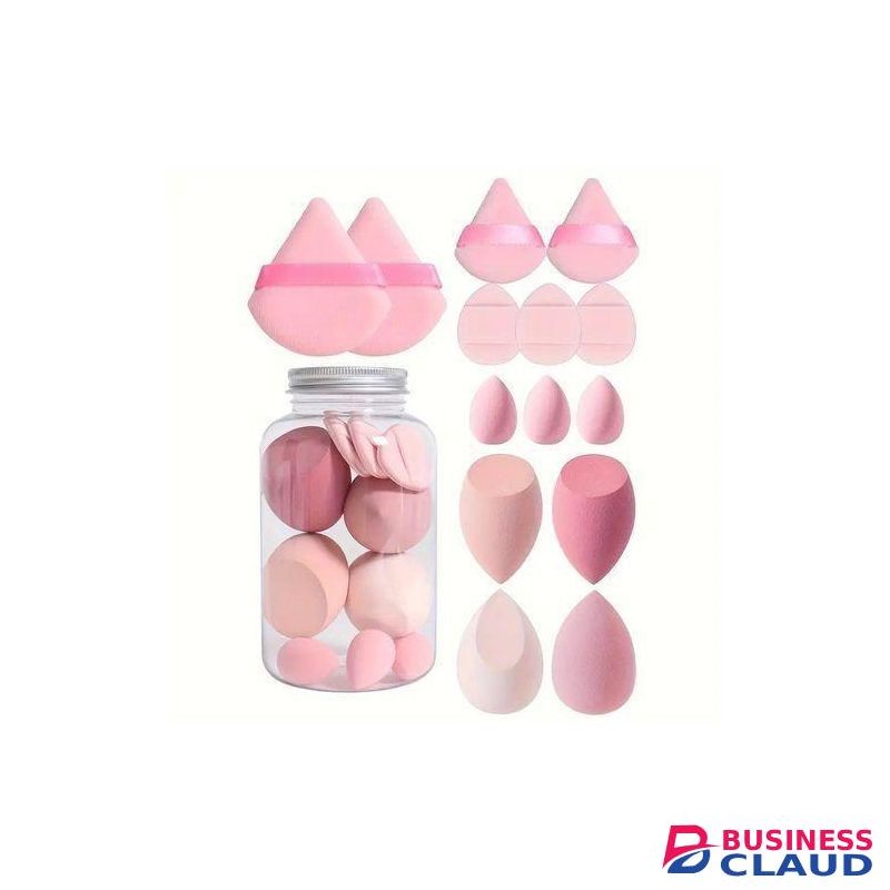 14 Pcs Makeup Sponge Set, Beauty Sponges Blender With Powder Puff And Mini Make Up Sponges