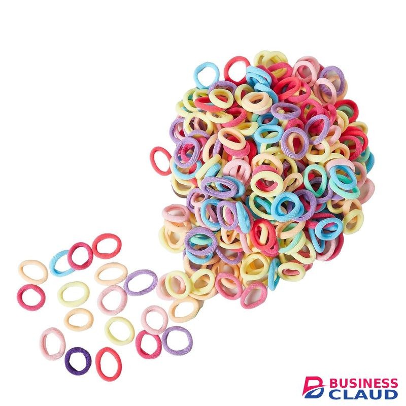 500Pcs Hair Bands Colorful Nylon Scrunchie Hair Ties Rubber Band Elastic Leagues(Mix)