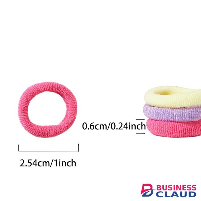 500Pcs Hair Bands Colorful Nylon Scrunchie Hair Ties Rubber Band Elastic Leagues(Mix)