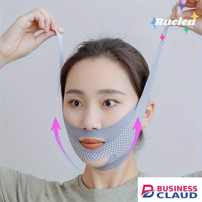 Sleep Lift V Shape Slimming Face Bandage, Fragrance Free Facial Training with Massage Tool for Beauty and Personal Care