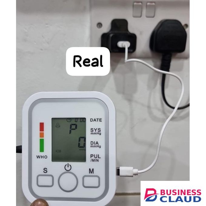 Digital Arm Wrap Type Pulse and Blood Pressure Monitor with Dual Power Options USB and Battery, Accurate Home Health Monitoring, Easy One-Touch Operation, Large Display, Memory Storage, Portable Design