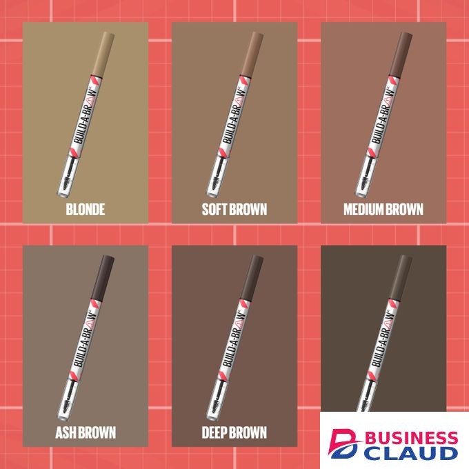 Maybelline Build A Brow - Eye Brow Pencil (Medium Brown) Ultra Precise Pen for Hair- like Strokes, with Brow Gel for Sealing Gel Scilpts, All-Day Wear up to 24HR