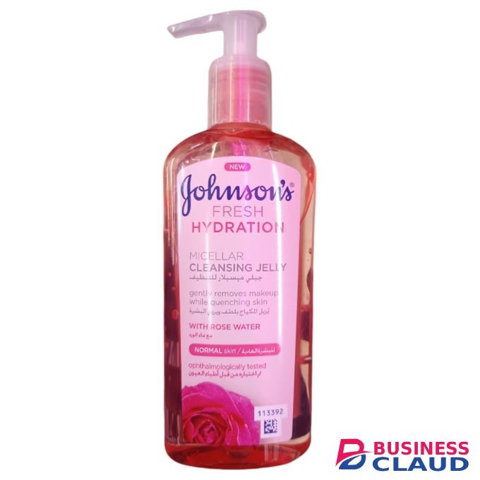 Johnson's Fresh Hydration MILELLAR CLEANSING JELLY Removes Makeup With Rose Water Normal Skin