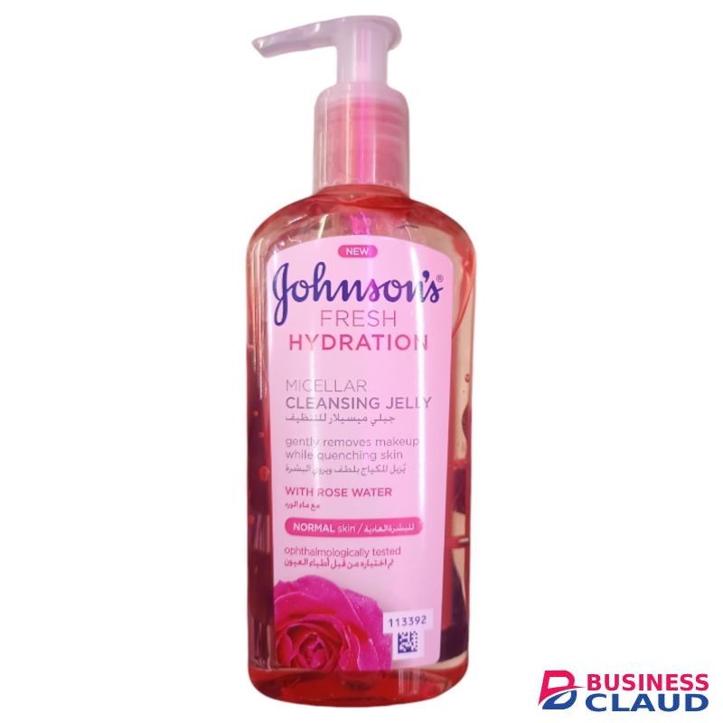 Johnson's Fresh Hydration MILELLAR CLEANSING JELLY Removes Makeup With Rose Water Normal Skin