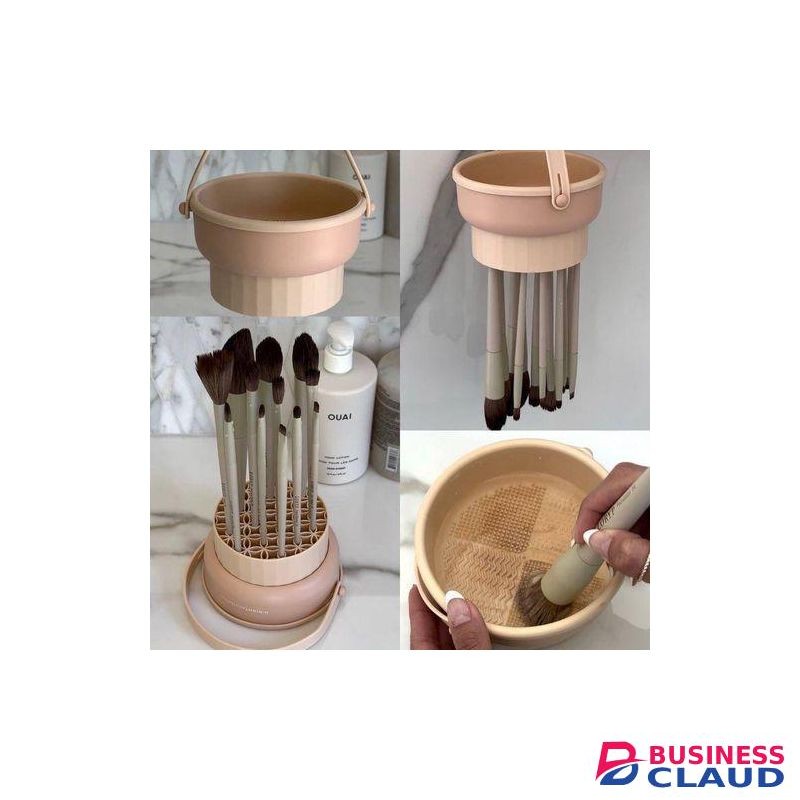 2 in 1 Silicone Makeup Brush Cleaning Bowl with Dryer on the other side, High Quality, Hygienic, Durable, Ideal for Home, Cleans Brushes, Puffs, and Other Beauty Tools