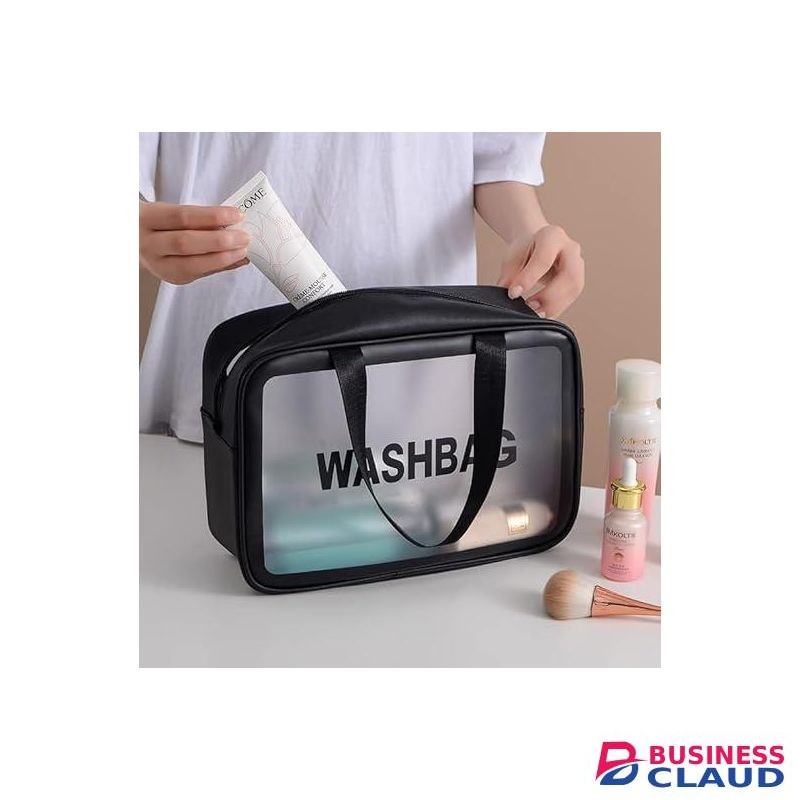 3-Piece Transparent Travel Toiletry Bag Set Waterproof Makeup Organizer Pouch with Handle Portable Wash Bags for Toiletries, Cosmetics, and Essentials