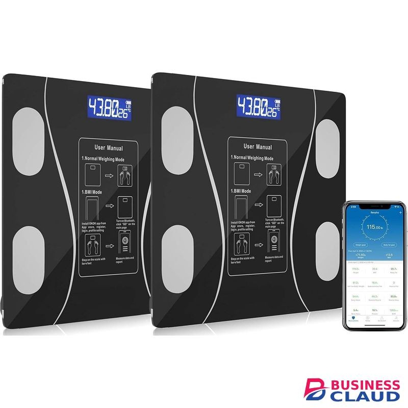 Intelligent Bluetooth BMI Body Weight & Body Composition Analyzer Scale with OKOK Smart App - Digital Electronic Health Monitor, Rechargeable or Battery Operated