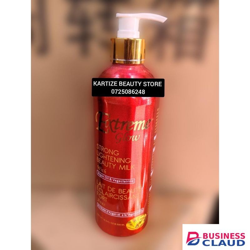 Bright Extreme glow strong lightening beauty milk with argan oil and vegeclairine