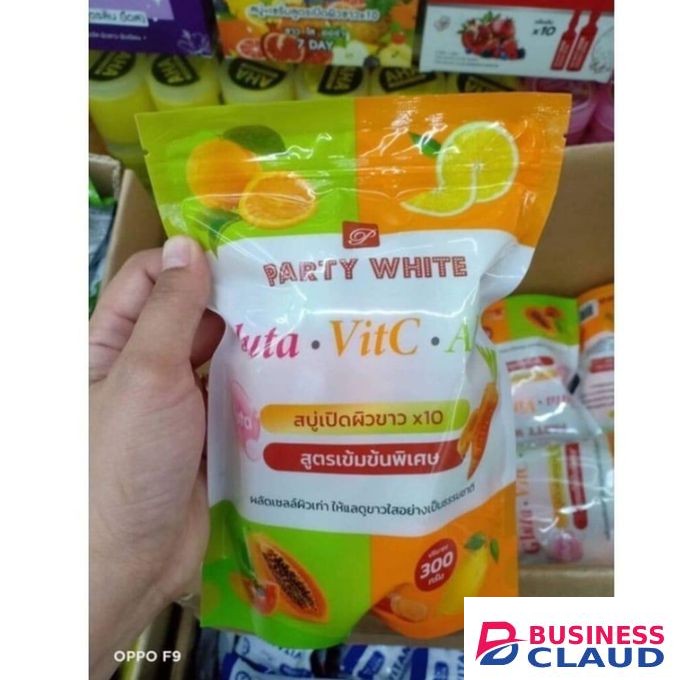 PARTY WHITE Gluta Vit C and AHA soap