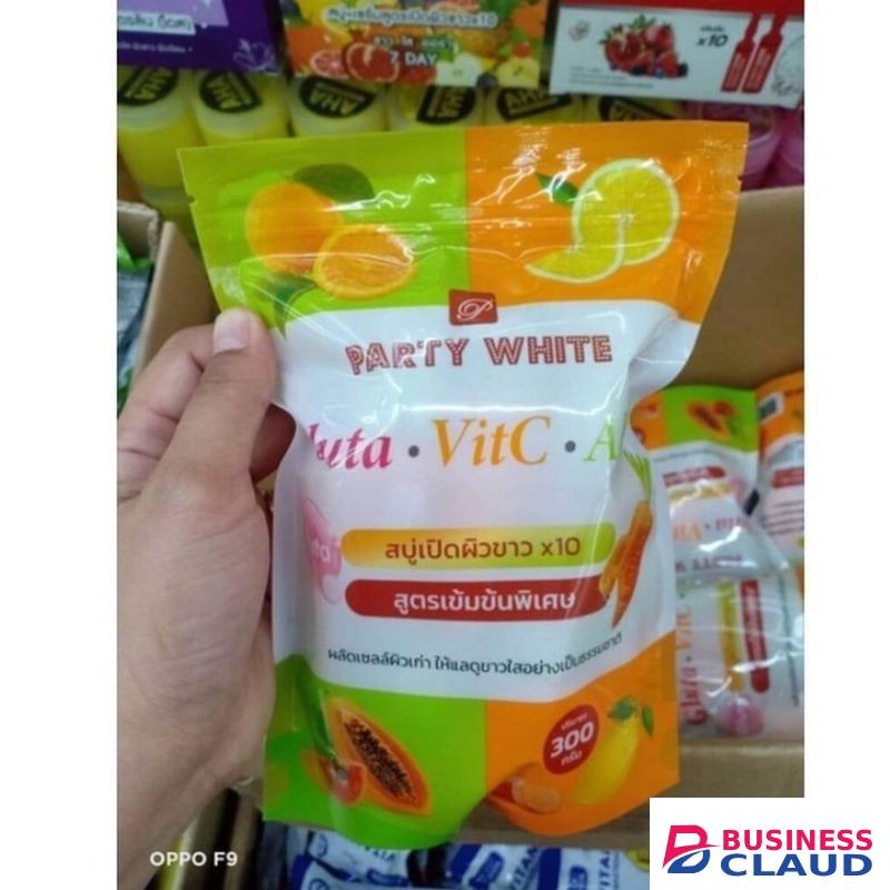 PARTY WHITE Gluta Vit C and AHA soap