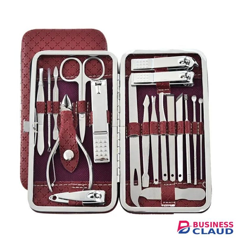 19 Pcs/set stainless steel nails clippers set household trimming toe nail scissors nail clippers manicure beauty nail art tools