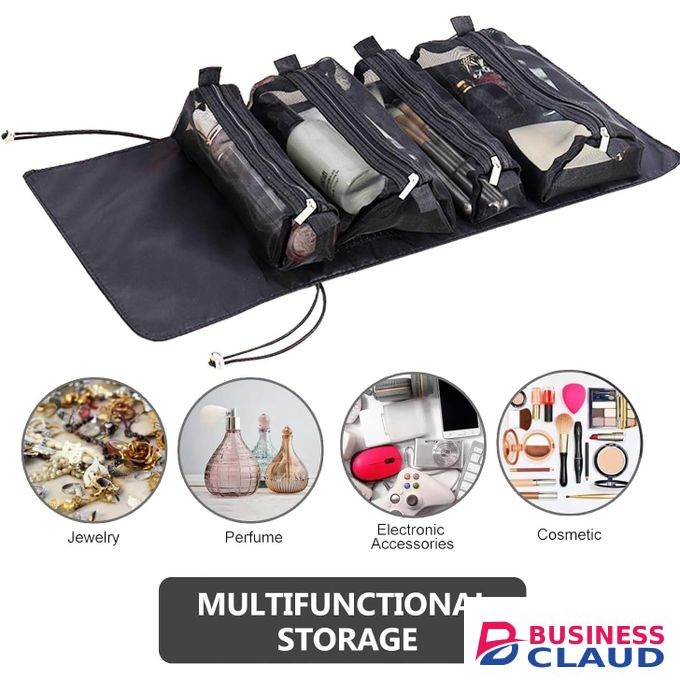 4 In 1 Foldable Cosmetic Storage Bag Travel Makeup Organizer