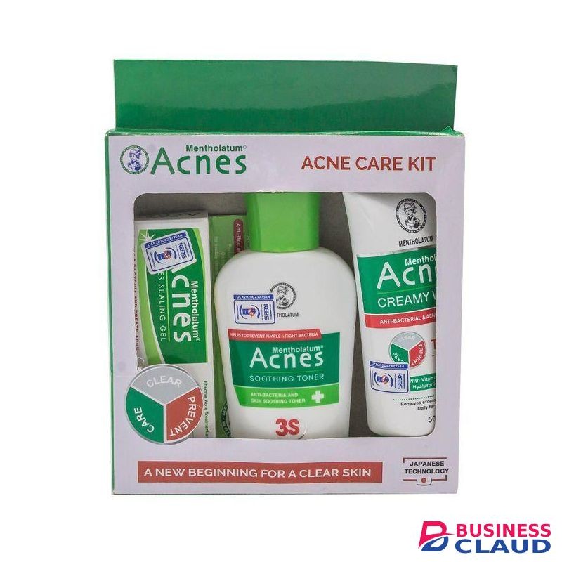 ACNES Acne & Pimple Treatment Kit Creamy Face Wash, Toner & Sealing Gel