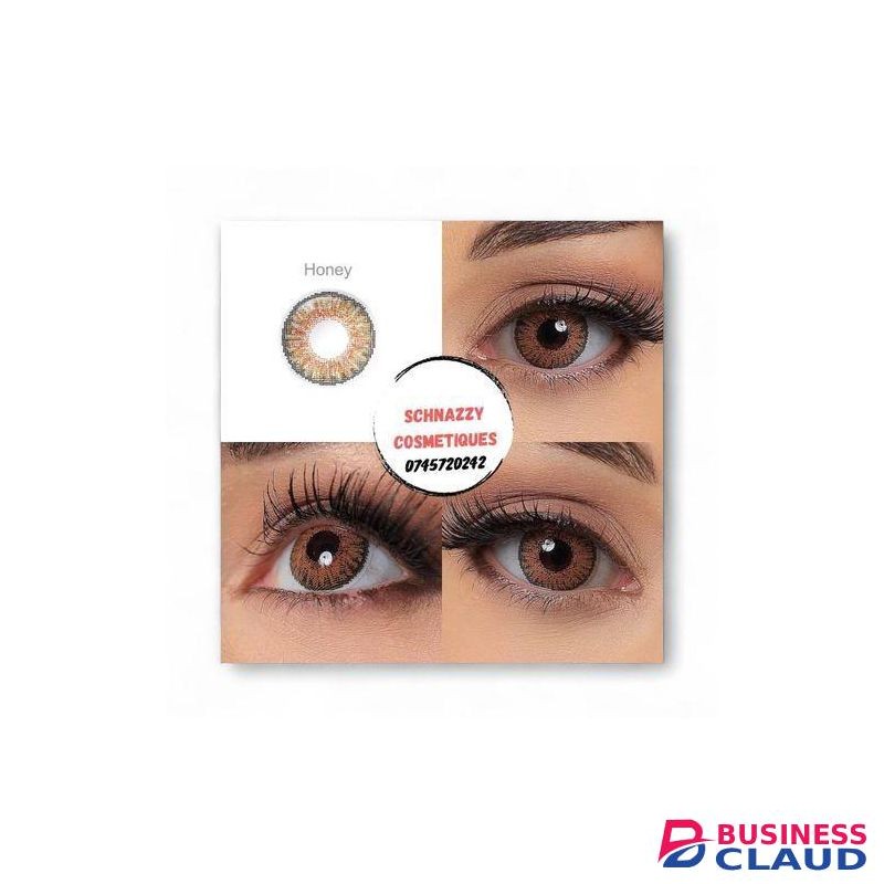 NEW Trending HONEY Eye Contact Lens Eye Color Blends 1 Pair (FOR 2 EYES) Cosmetic Aesthetic + FREE STORAGE CASE