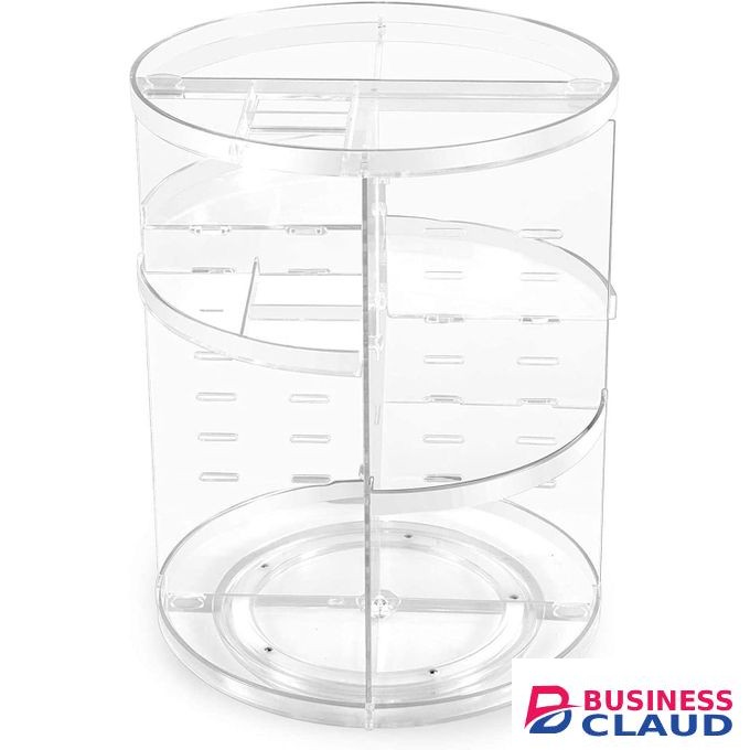 360-Degree Rotating Cosmetic Organizer and Storage Box