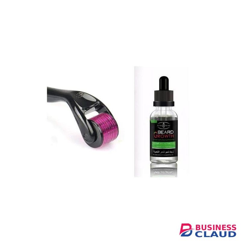 Derma Roller Beard Growth 0.3mm DermaRoller System+ Free Gift Aichun Beard Growth Essential Oil