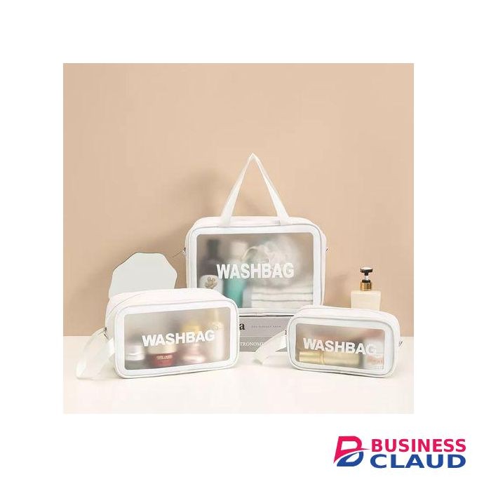 3in1 Transparent Wash Bag/ Travel Bag/ Cosmetic Bag/ Makeup Bag. Portable.