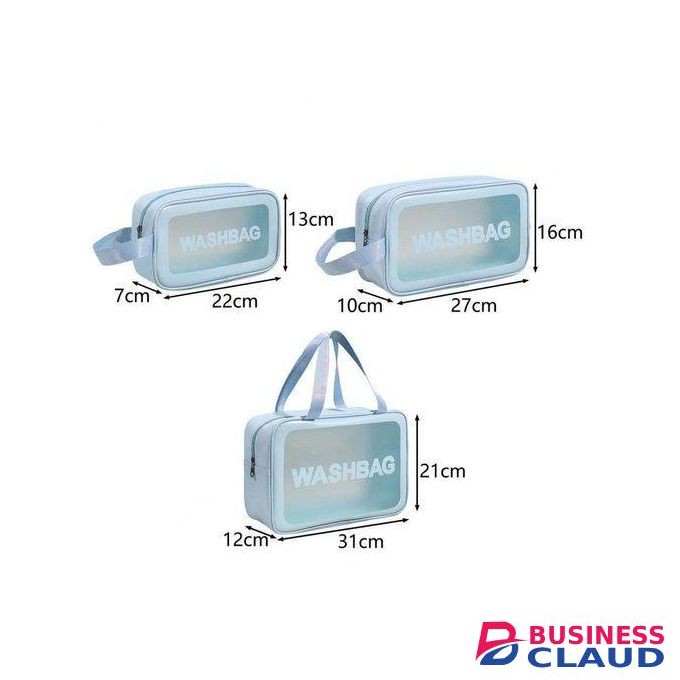 3in1 Transparent Wash Bag/ Travel Bag/ Cosmetic Bag/ Makeup Bag/ Toiletry Bag.
