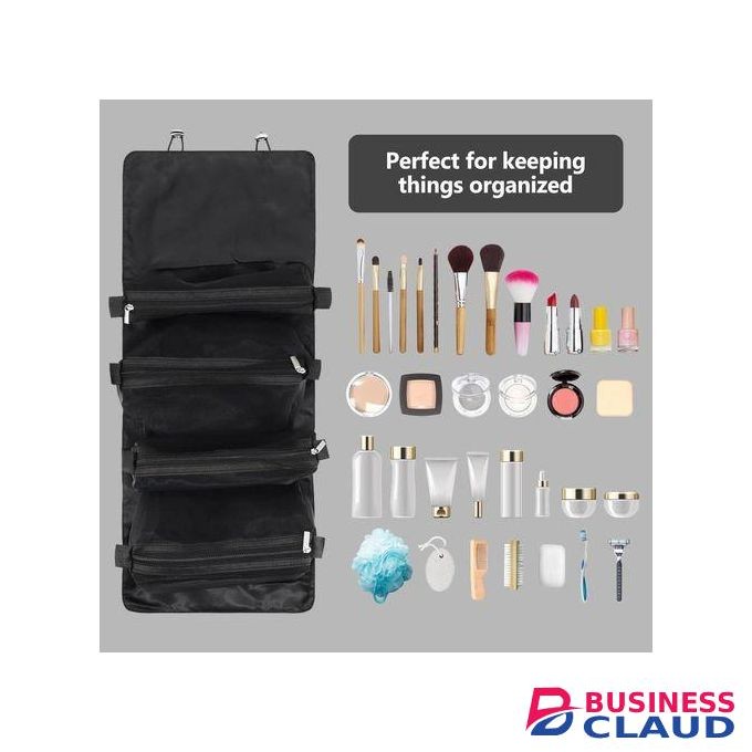 4 In 1 Foldable Cosmetic Storage Bag Travel Makeup Organizer/ Toiletry Organizer/ Space Saver.