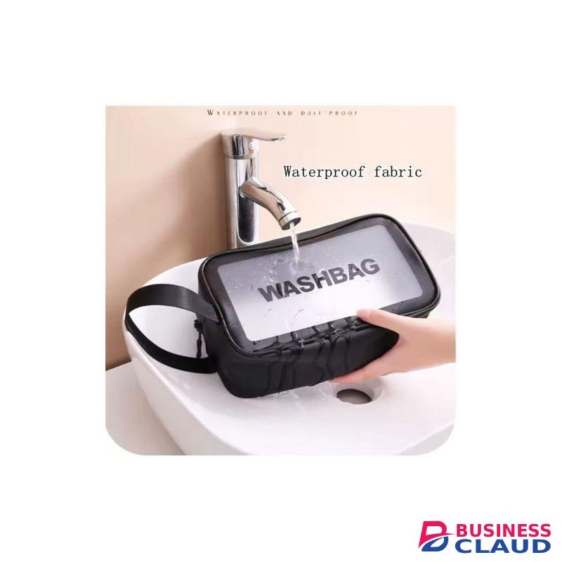 2in1 Waterproof, Transparent Wash Bag/ Travel Bag/ Cosmetic Bag/ Makeup Bag.