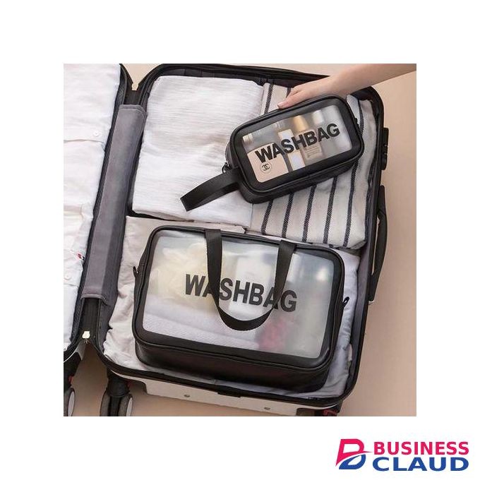3in1 Transparent Wash Bag/ Travel Bag/ Cosmetic Bag/ Makeup Bag