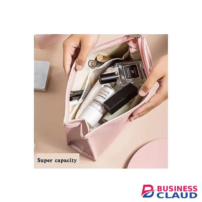 5pcs vegan leather travel makeup cosmetic bag