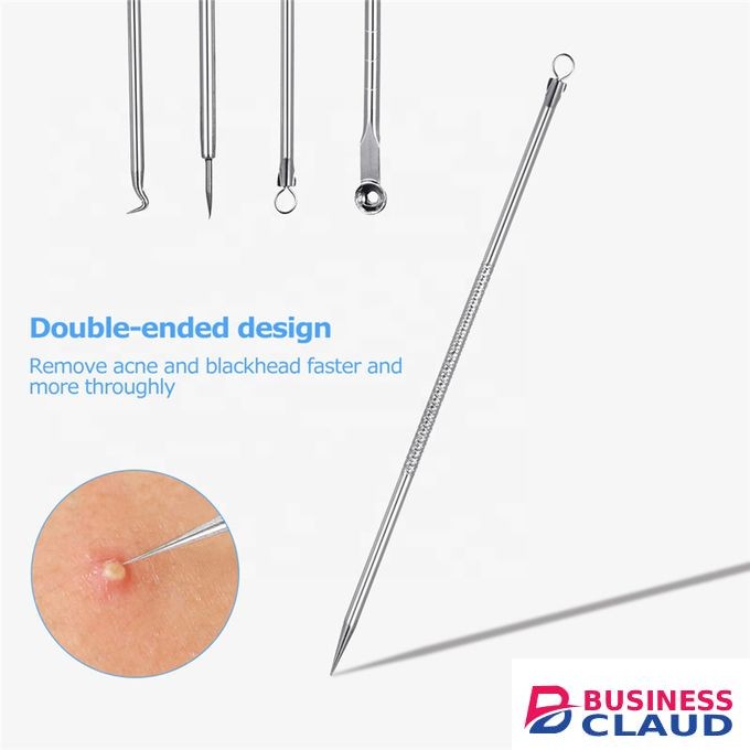 Blackhead Comedone Acne Pimple Remover Kit,4pcs Silver