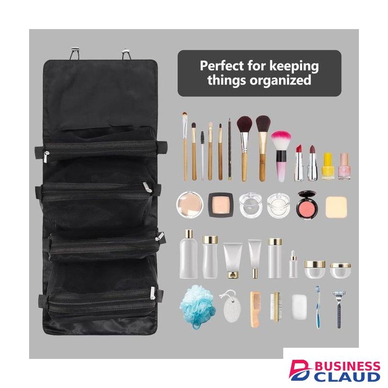 4 In 1 Foldable Waterproof Cosmetic Storage Bag Travel Makeup Organizer
