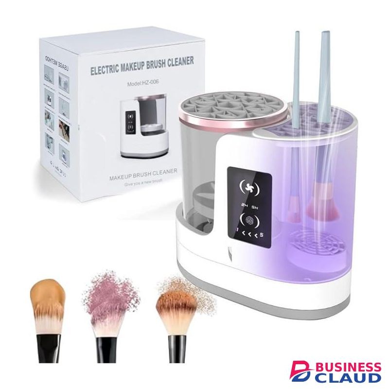 3 IN 1 Electric Makeup Brush Cleaner Machine Upgraded with USB Automatic Dryer and Disinfectant, One-Button Control and Multi-Hour Timer, Best Brush Cleaner Tool Set Compatible with Most Brush Types