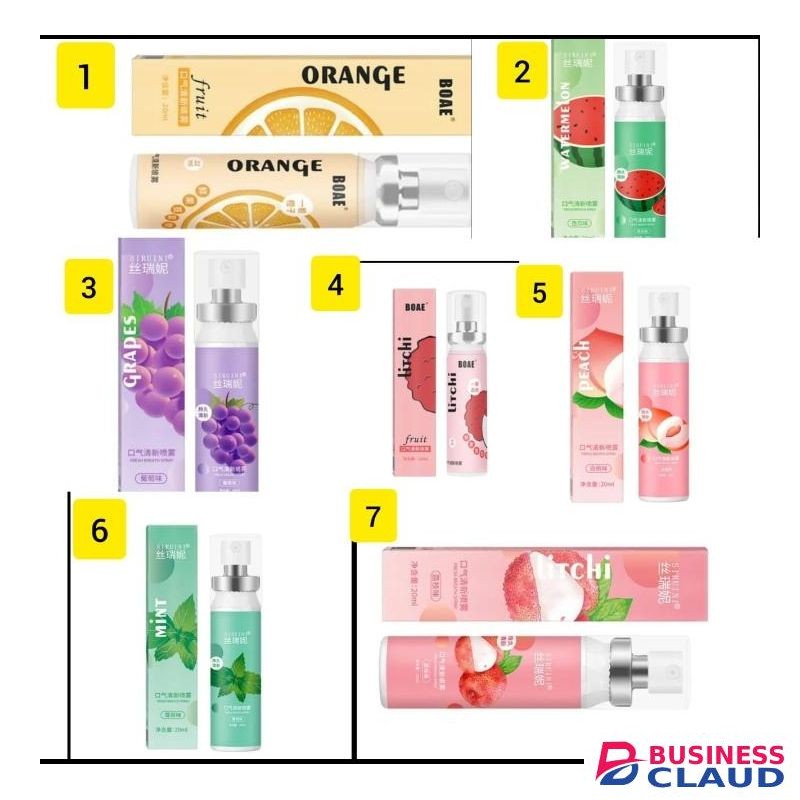Natural Fresh Fruit Oral Health Care Breath Freshener Spray Fights Bad Breath Oral Odor care- Peach flavour