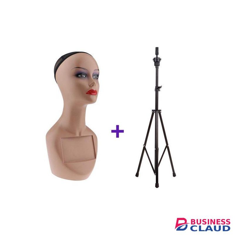 Wig Display Mannequin Head + Tripod Standmannequin For Wig Display , Hat , Scarfs , Or Any Other Display Items.Tripod Stand Strong Can Hold Any Mannequin.