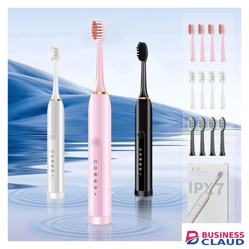 Portable USB Rechargeable Ultrasonic Waterproof Soft Electric Toothbrush for Oral Dental Care