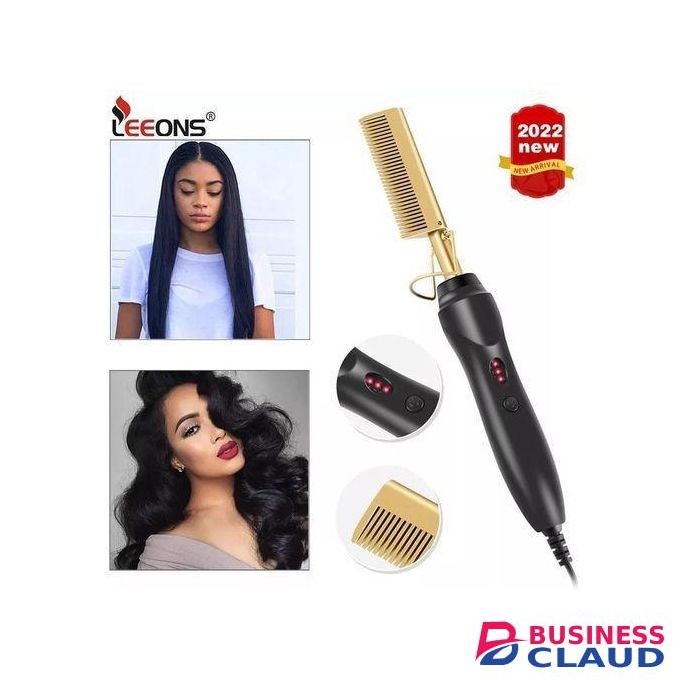 Premium Ceramic Hair Hotcomb Straightener with Fast Heating and Adjustable Temperature for All Hair Types