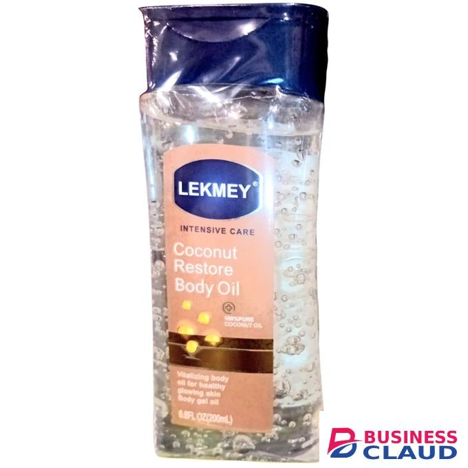 LEKMEY Intense Care Coconut Restore Body Oil. 100% Pure Vitalizing Gel For Healthy Glowing Skin 200ml