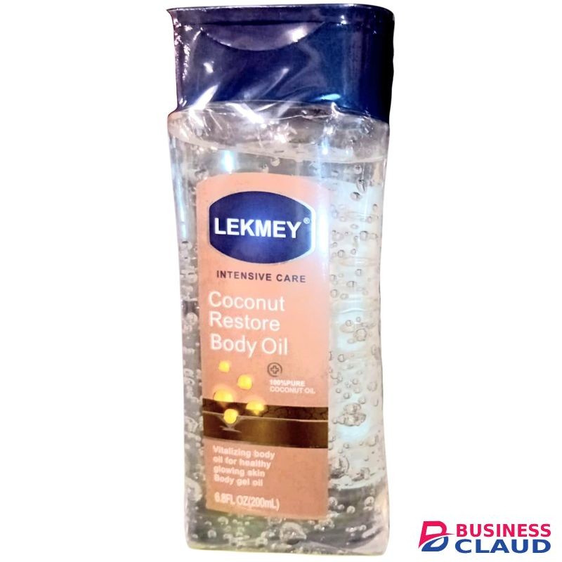 LEKMEY Intense Care Coconut Restore Body Oil. 100% Pure Vitalizing Gel For Healthy Glowing Skin 200ml