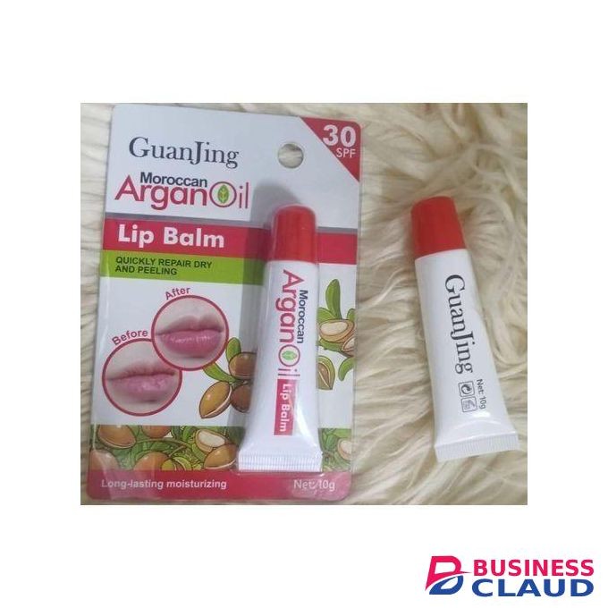Guanjing Moroccan Argan Oil Moisturizing Lip BALM Repairs Dry & Peeling Lips -10g