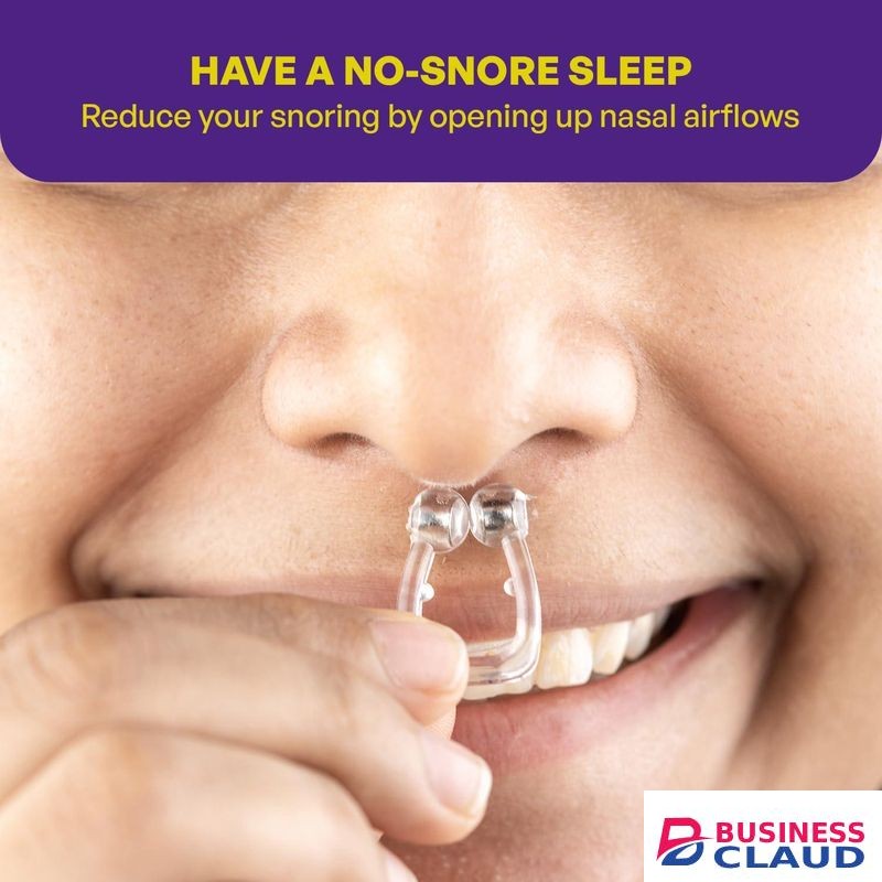 Anti Snoring Devices, Snore Stopper Upgraded Silicone Adjustable Magnetic Nose Clip, Snoring Solution for Comfortable and Quieter Sleep, Stop Snoring, Effective Snoring Relieve - 4 pieces